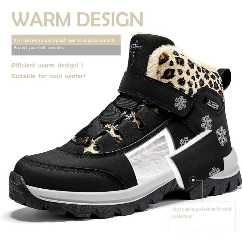 Snow Booties Waterproof Faux Fur Lining & Non Slip - Picture 3 of 6